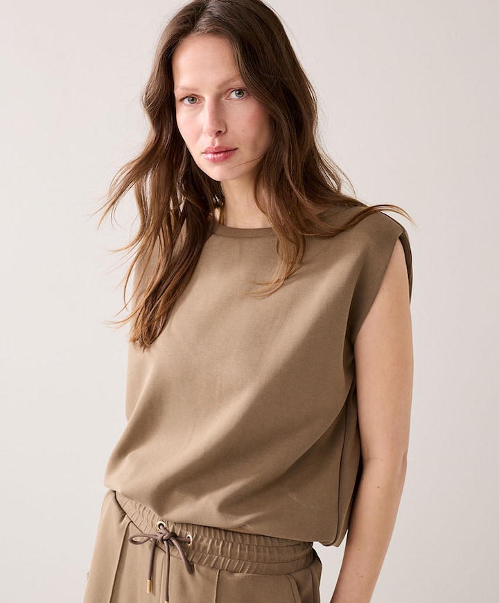 Dames top beige