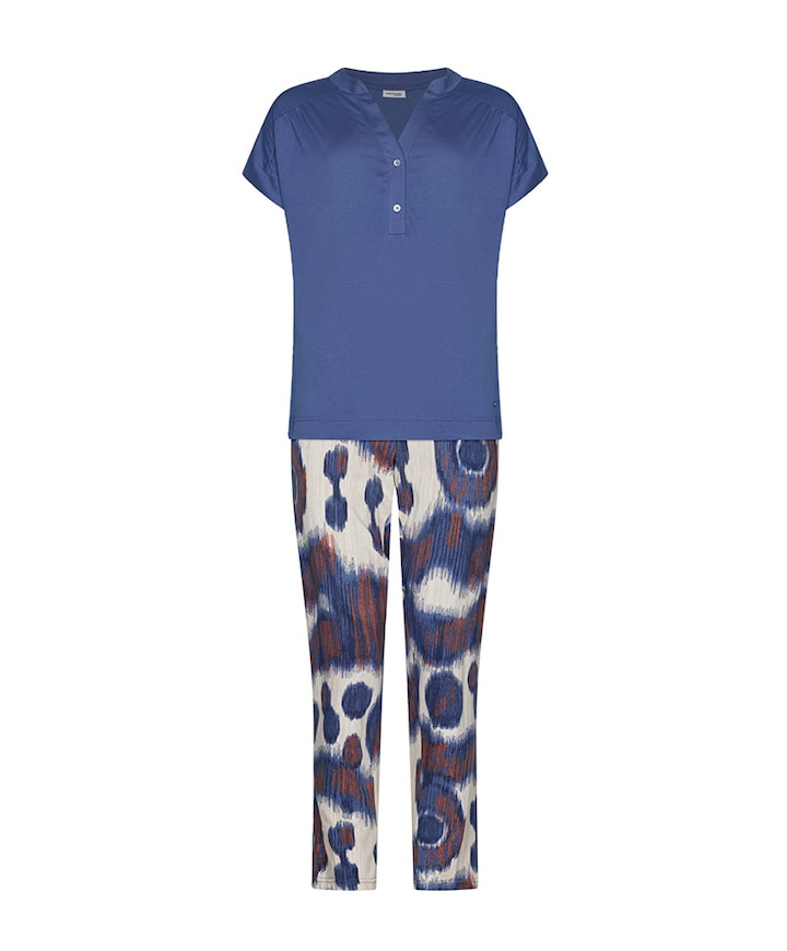 Dames pyjamaset blauw