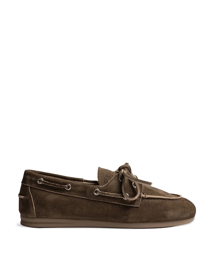 dames mocassins bruin