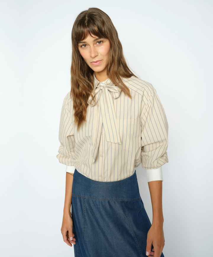 Dames blouse beige