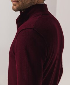 Heren trui met rits bordeaux