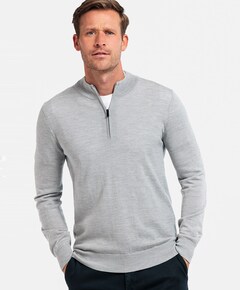 Heren trui met rits grijs