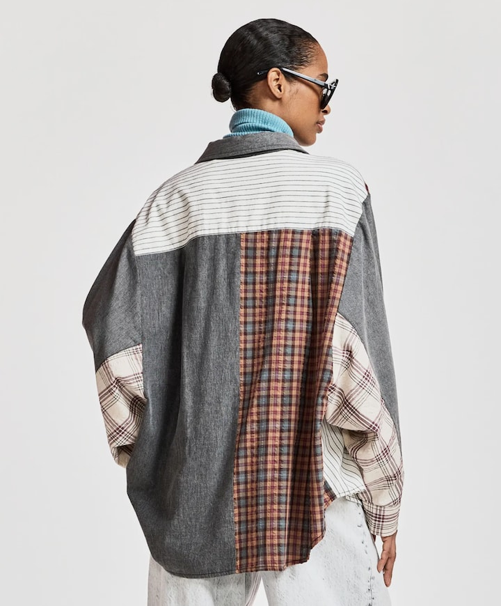 Dames blouse grijs