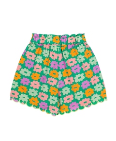 Flower seersucker shorts jongens korte broek groen
