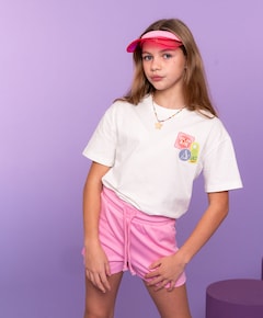 Meisjes t-shirt ecru