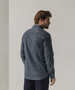 Overhemd lange mouw blauw