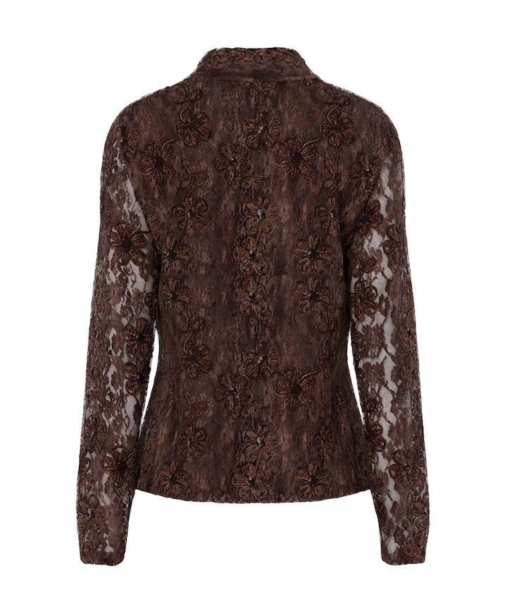 Dames blouse bruin