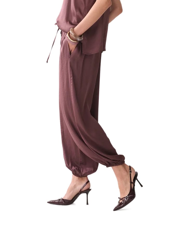 Silky touch dames broek bruin