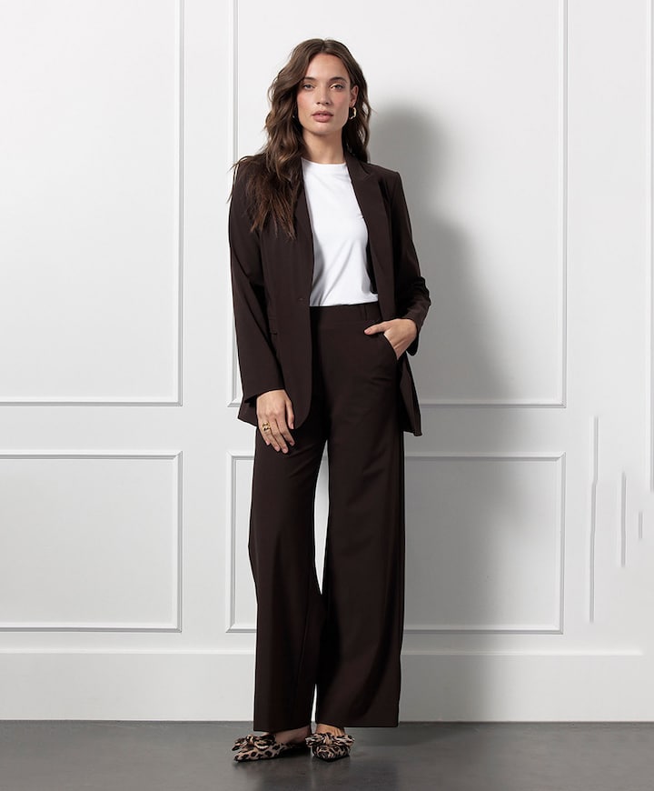 Lexie bonded broek bruin