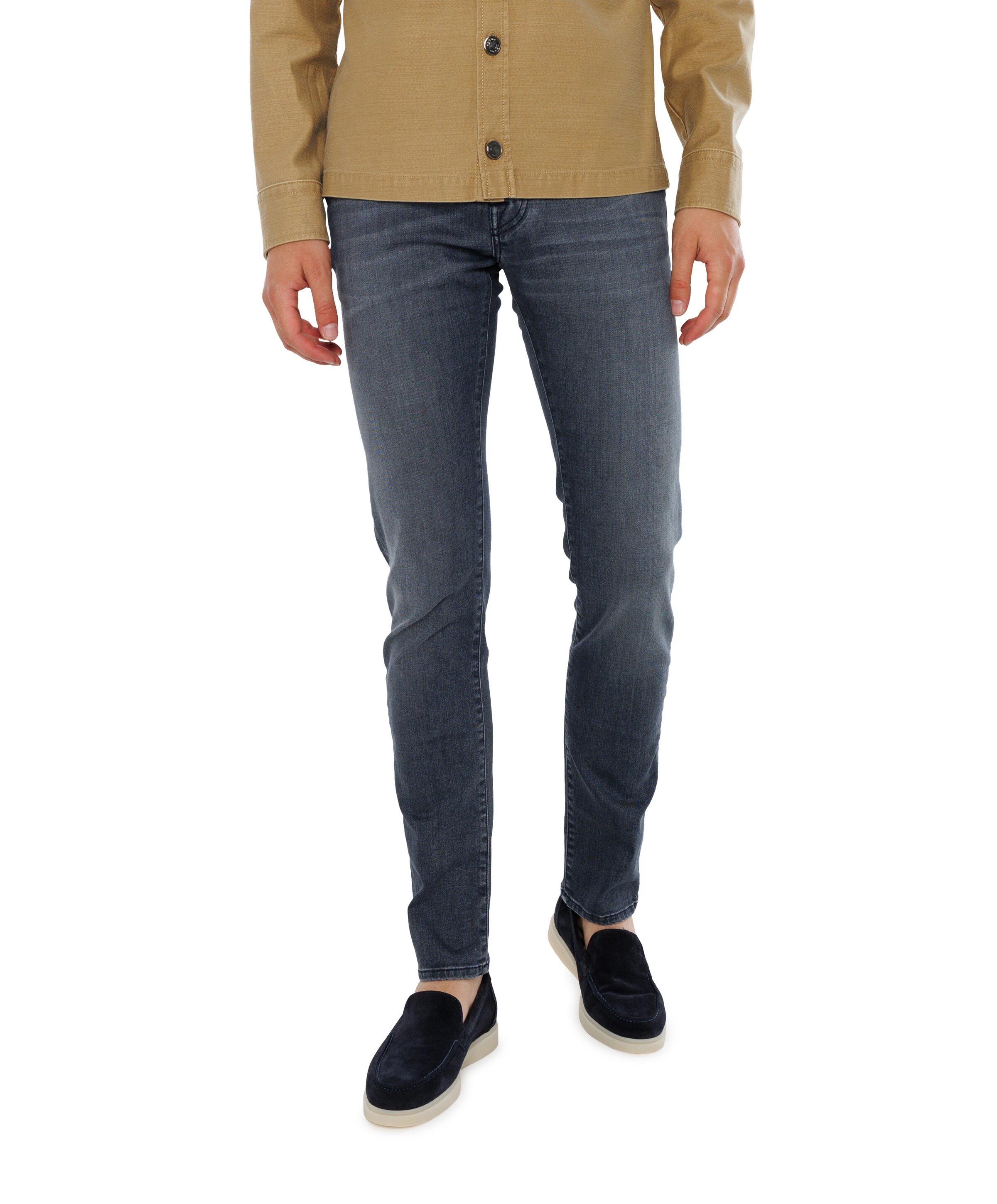 Nick Slim 5 Pocket jeans grijs