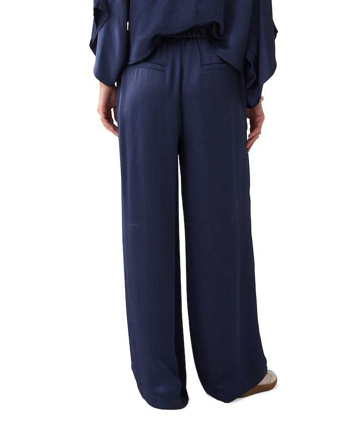 Trousers Heavy silky touch dames broek blauw