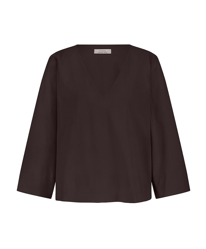 Dames longsleeve bruin