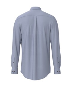 Heren overhemd lange mouw blauw