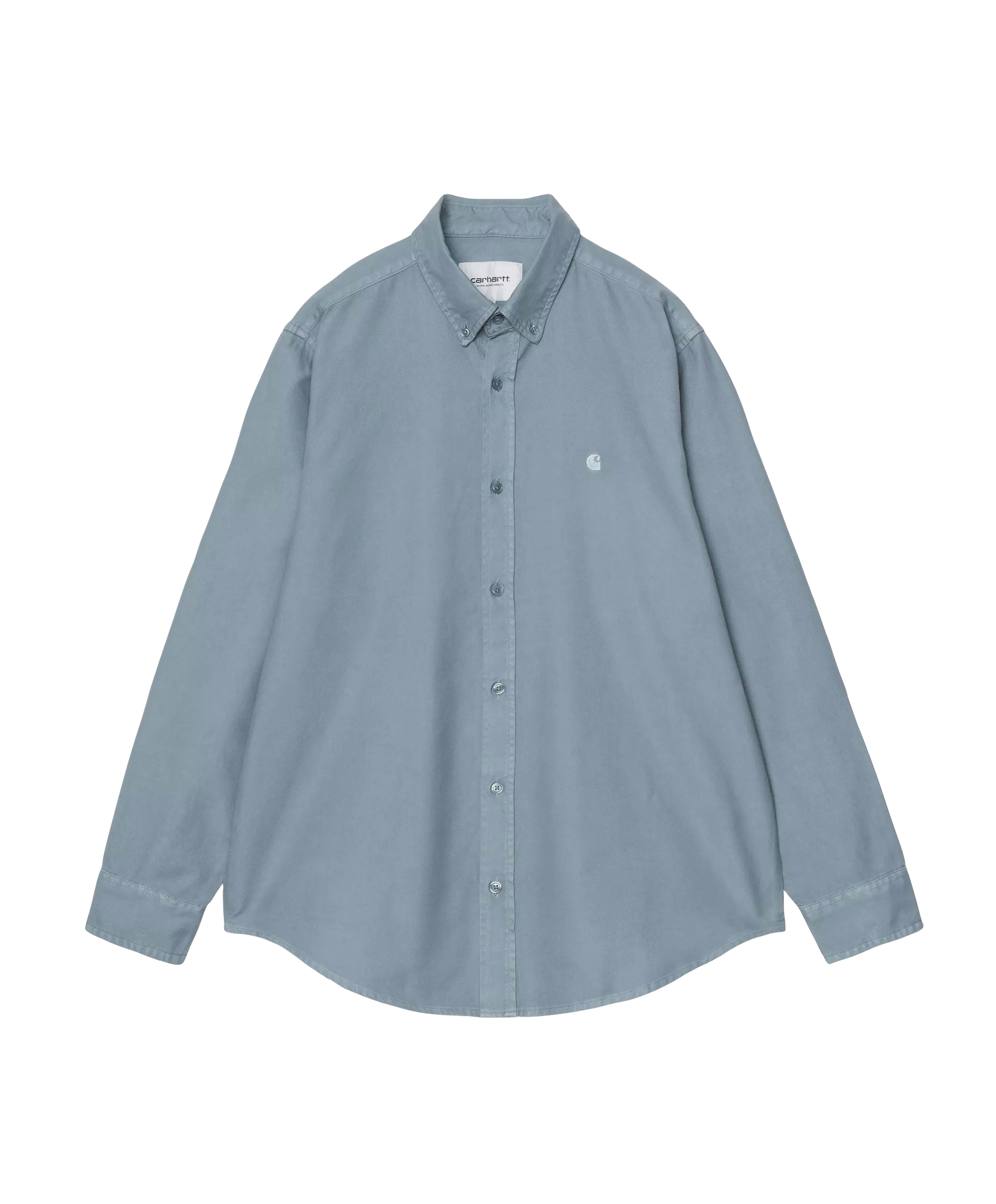 Heren overhemd lange mouw blauw