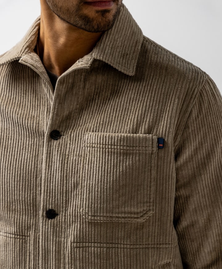 Heren overshirt beige
