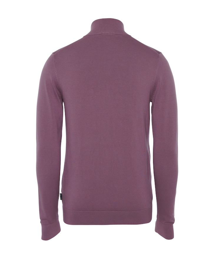 Heren trui met rits paars
