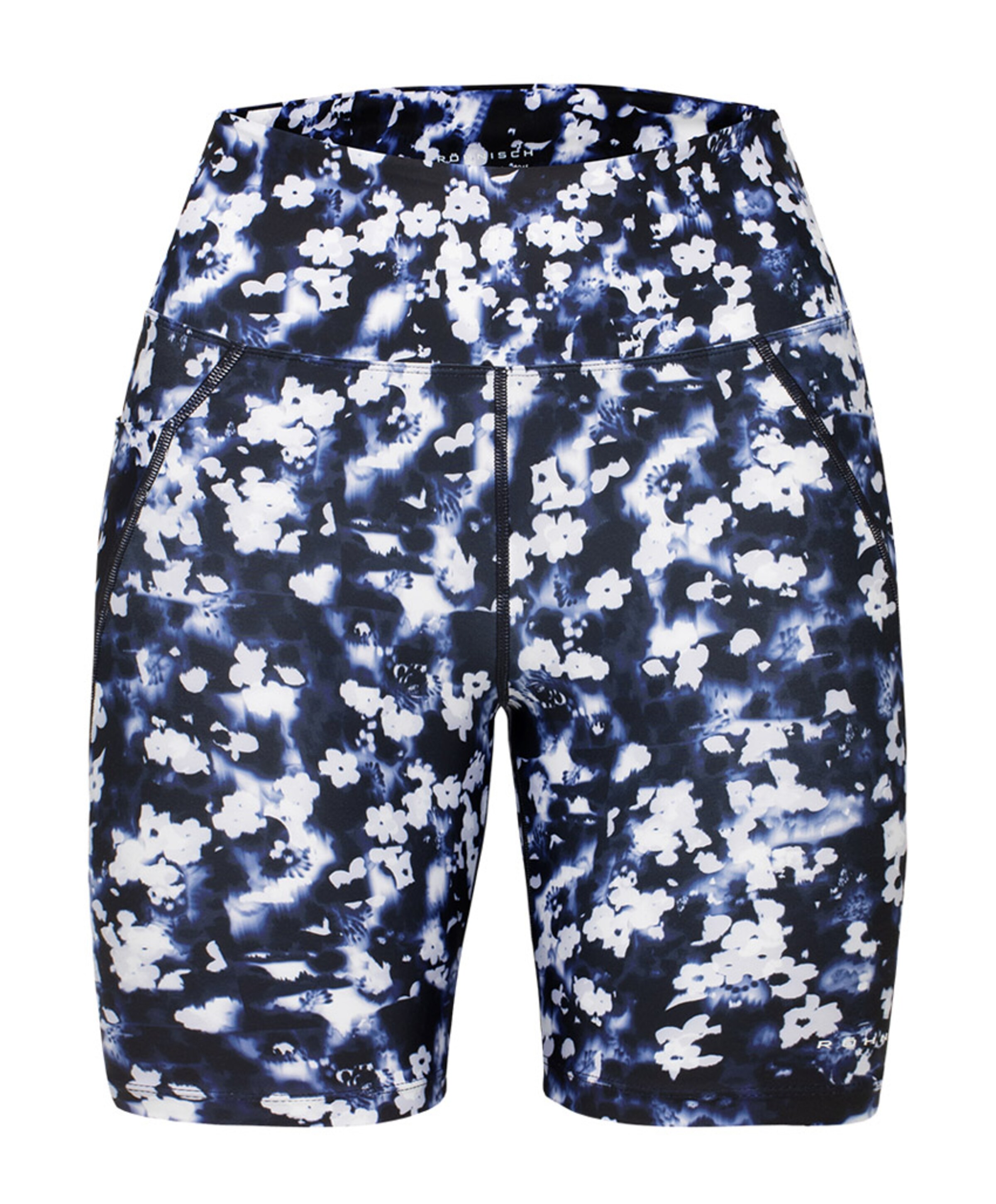 Flattering Printed Bike dames tight short blauw