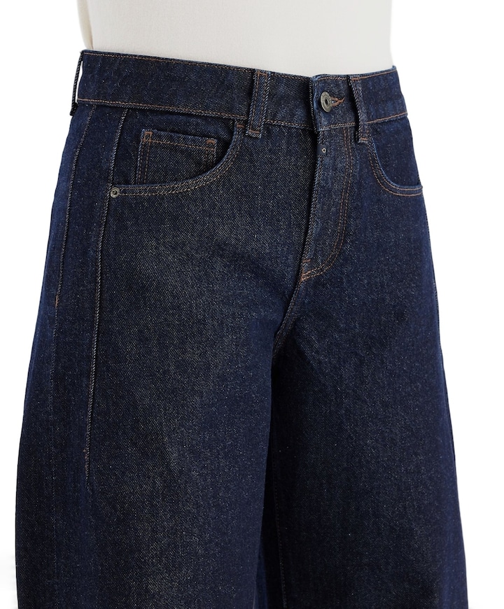 mid waist balloon jeans dames jeans blauw
