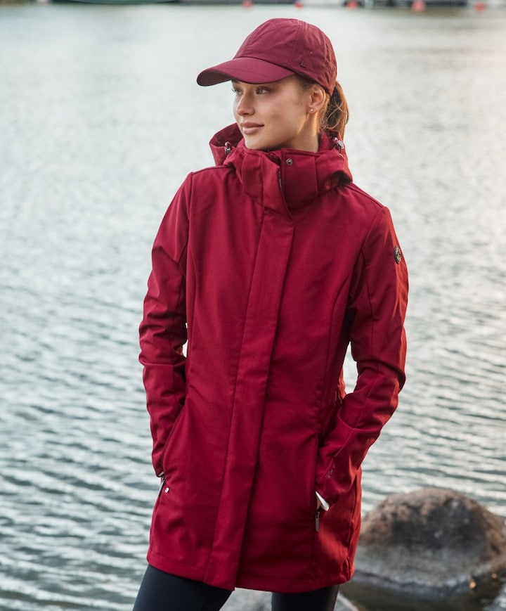 Dames jas bordeaux