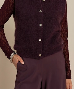 Dames gilet bordeaux