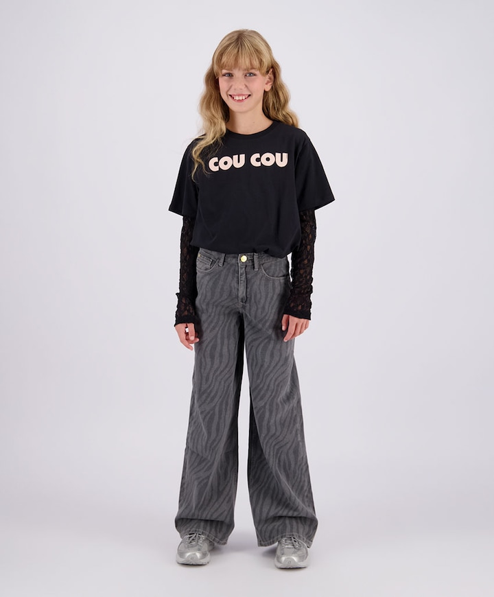 Monaco Zebra meisjes jeans grijs