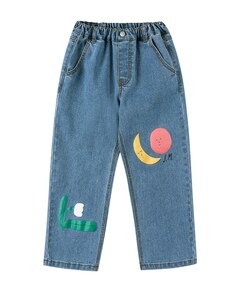 Colored nature denim jeans  blauw