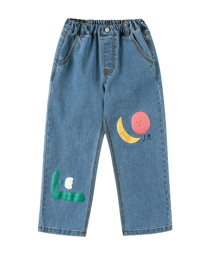 Colored nature denim jeans  blauw