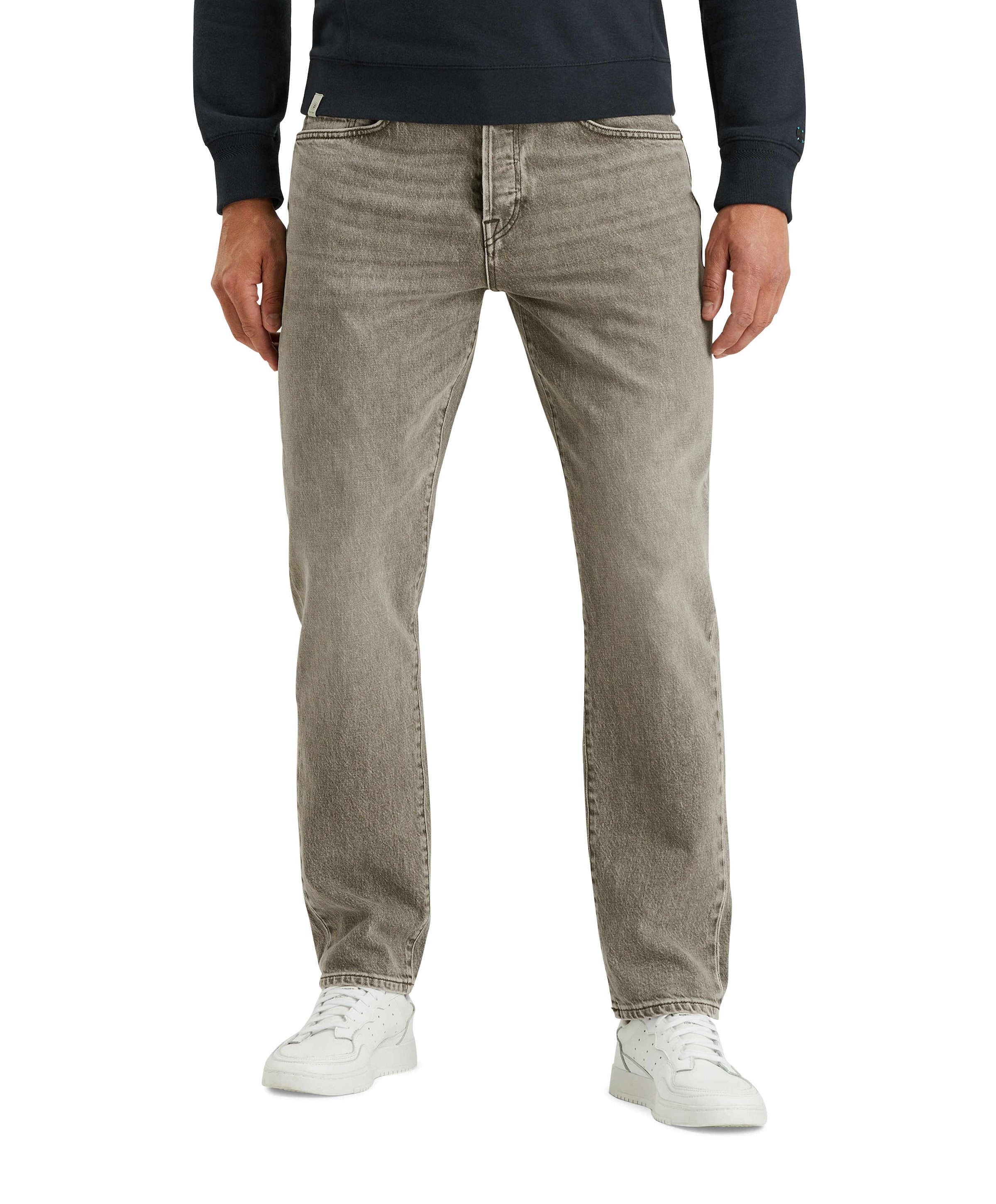 FALTURE RELAXED DIRT COATED LIGHT heren jeans grijs