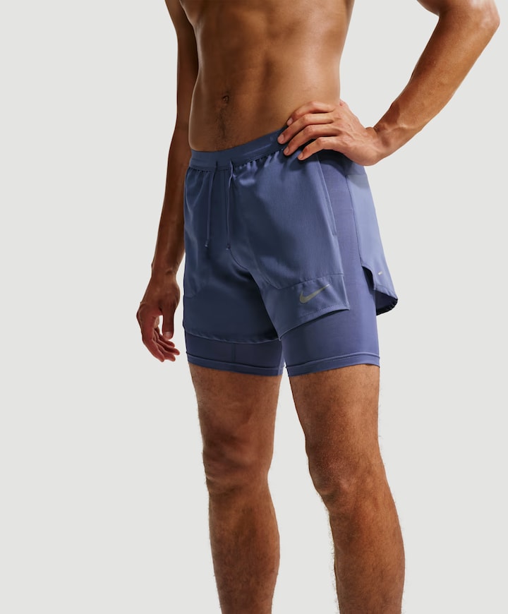 M Nk Df Stride 5in Hybrid Shrt (con heren shorts blauw