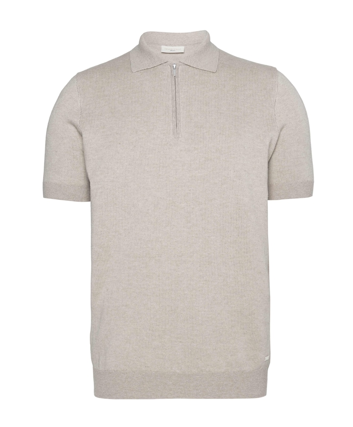 Heren polo beige