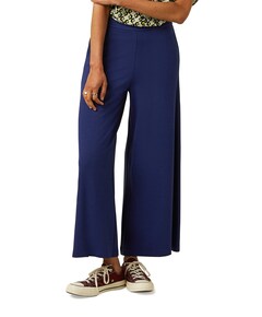 Border Palazzo Cropped Milano Uni dames broek blauw