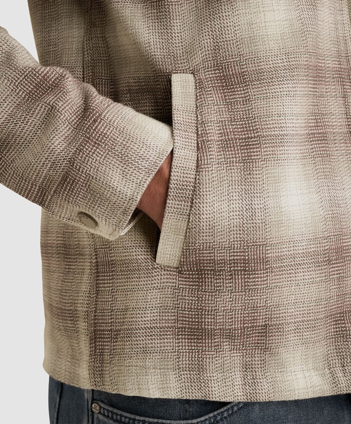 Heren overshirt grijs