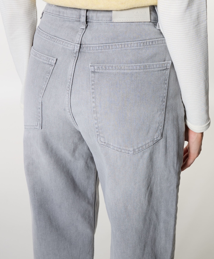 Cargobroek met laag kruis dames jeans grijs