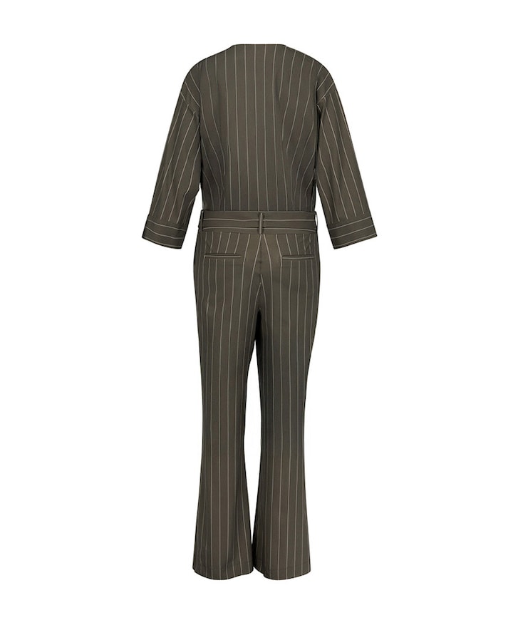 Primrose stripe dames jumpsuit groen