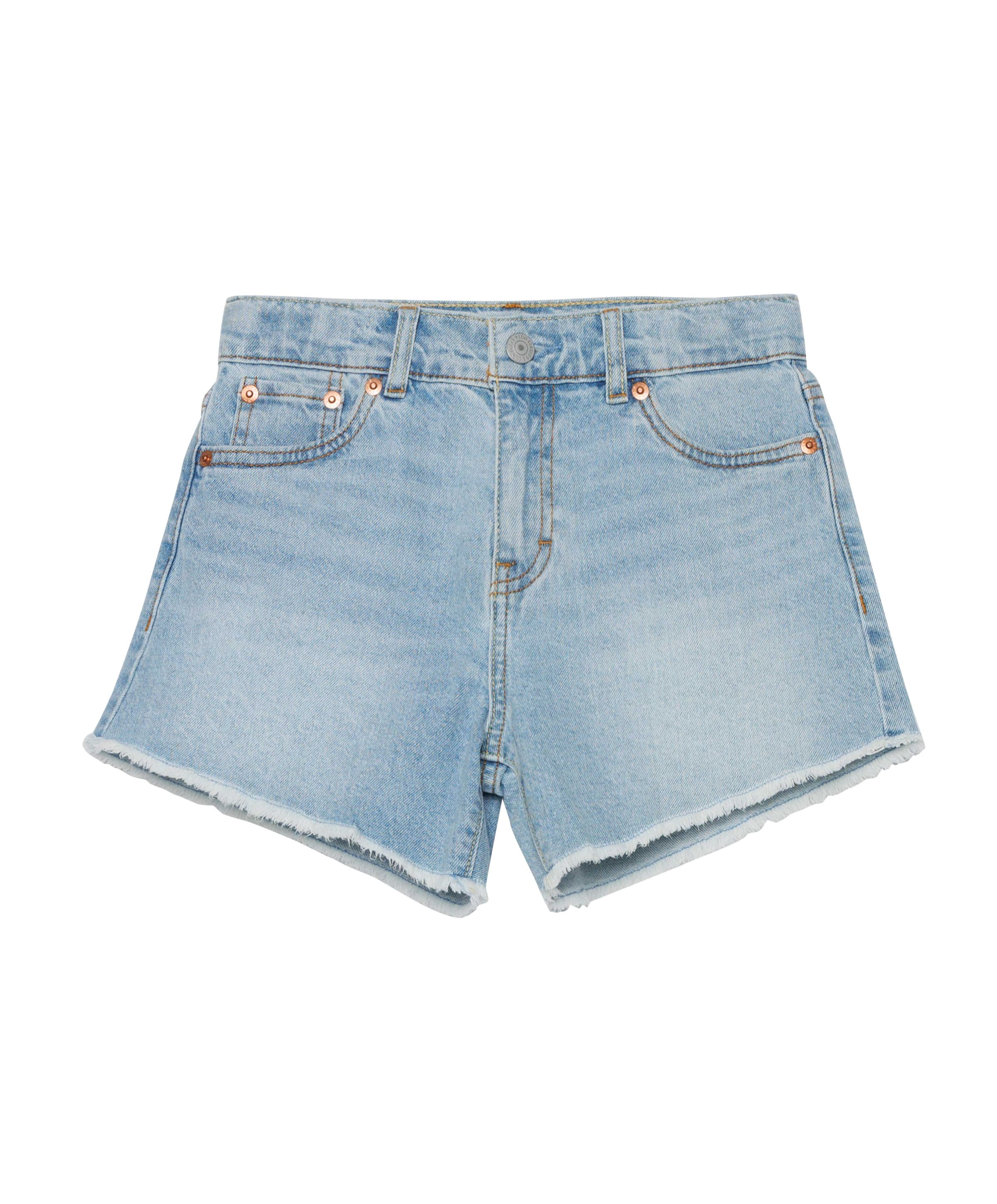 A line short meisjes korte broek blauw