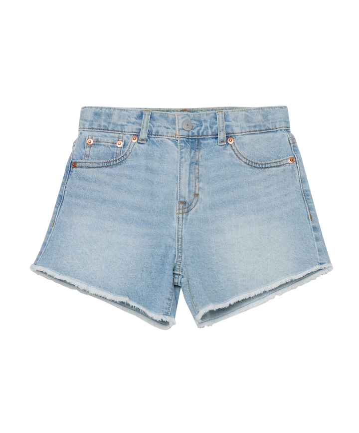 A line short meisjes korte broek blauw