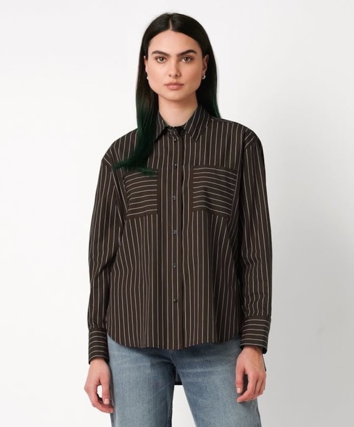 Dames blouse bruin