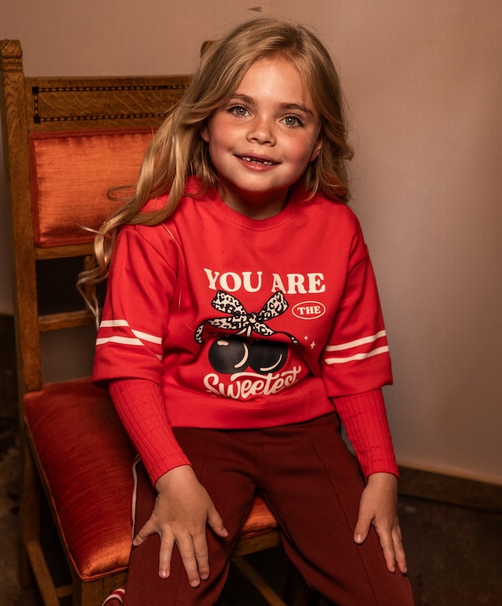 Meisjes longsleeve rood