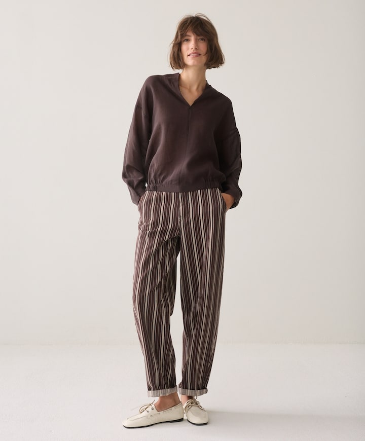 Dames blouse bruin