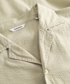 Heren overhemd korte mouw groen