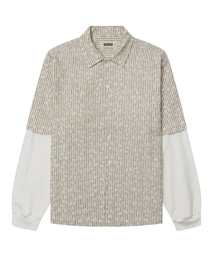 Heren overshirt ecru