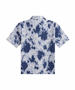 Heren overhemd korte mouw blauw