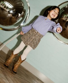 Twill Skort Animal meisjes korte broek beige