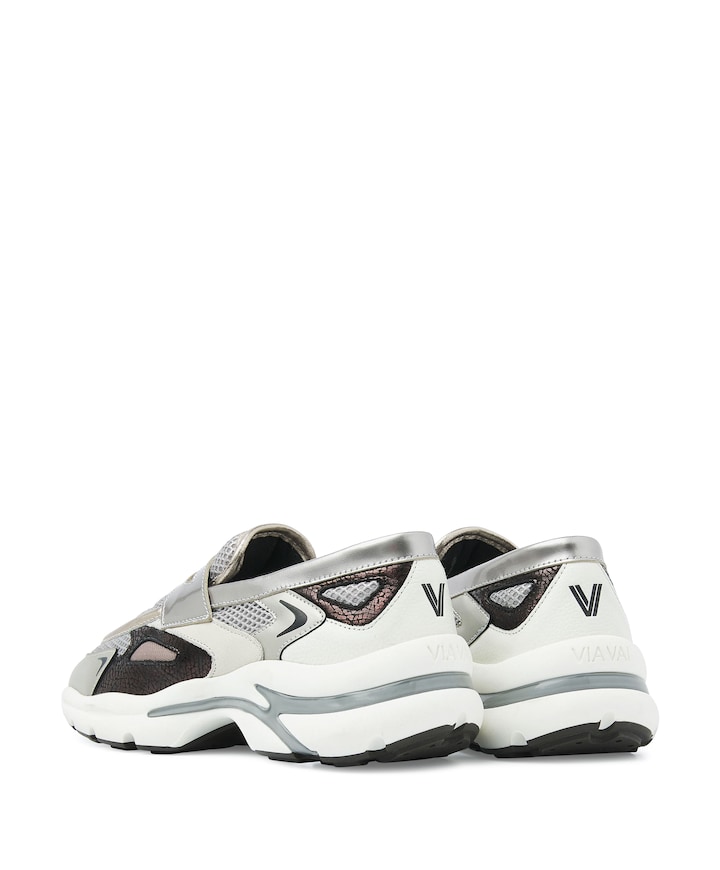 Vesper Lana dames loafers zilver