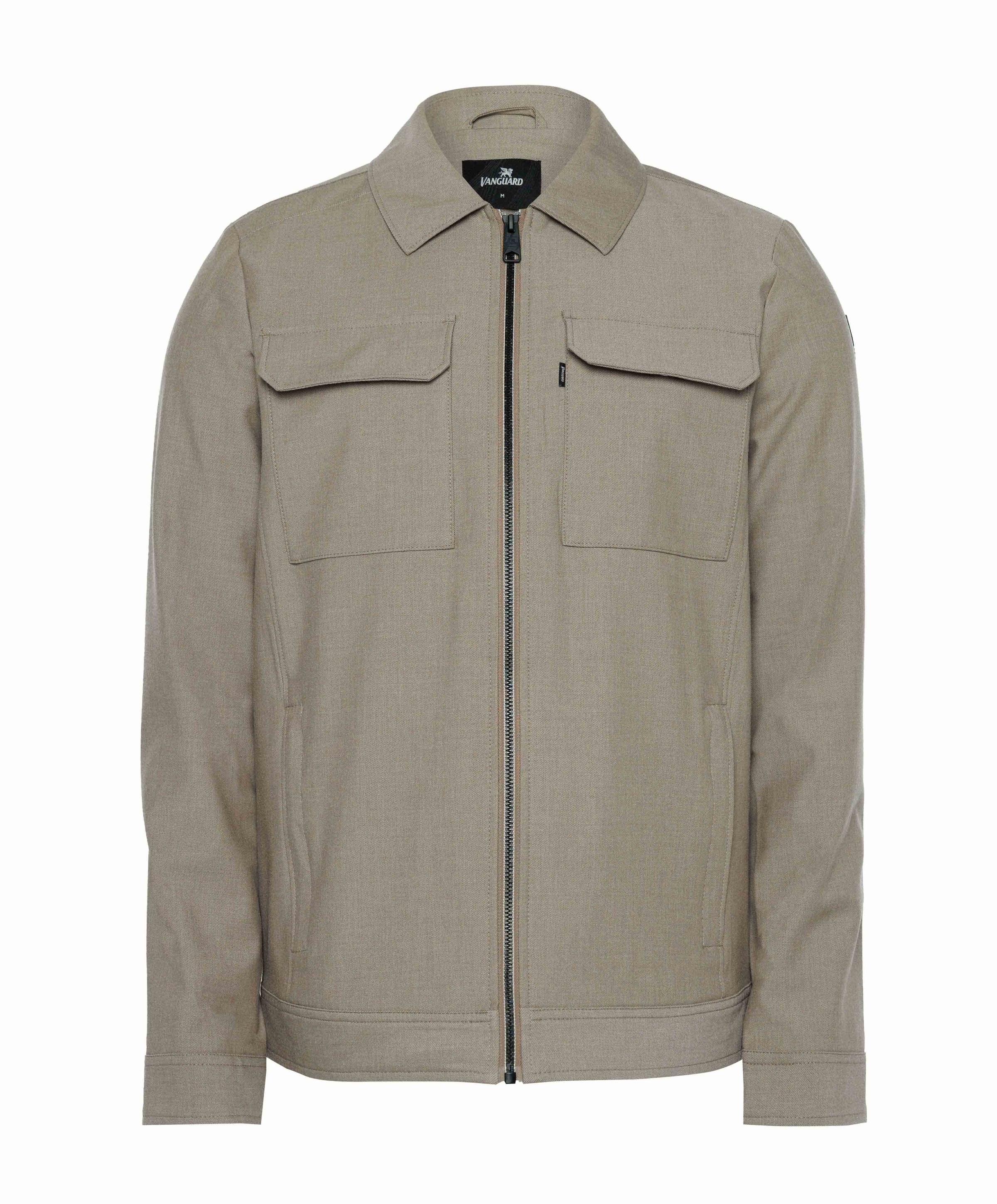 Heren overshirt beige
