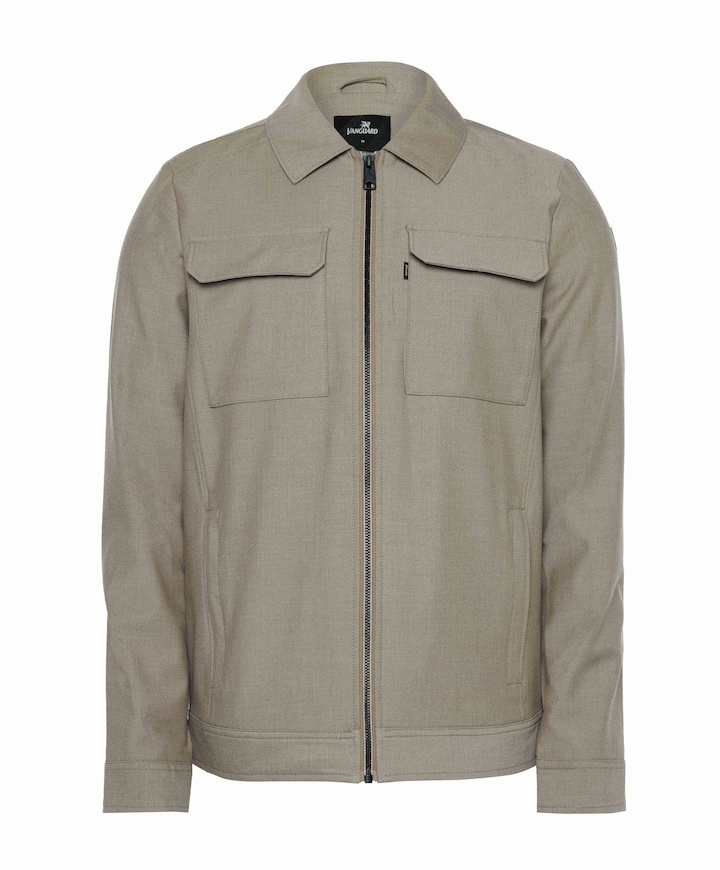Heren overshirt beige