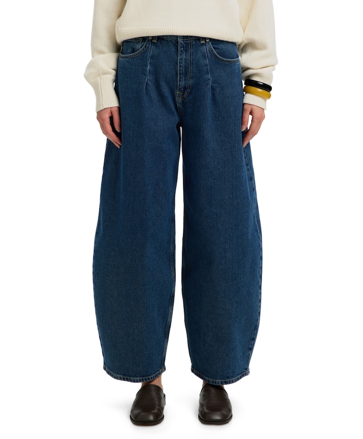 SLWBARREL LOOSE NANET MID BLUE HW J dames jeans blauw