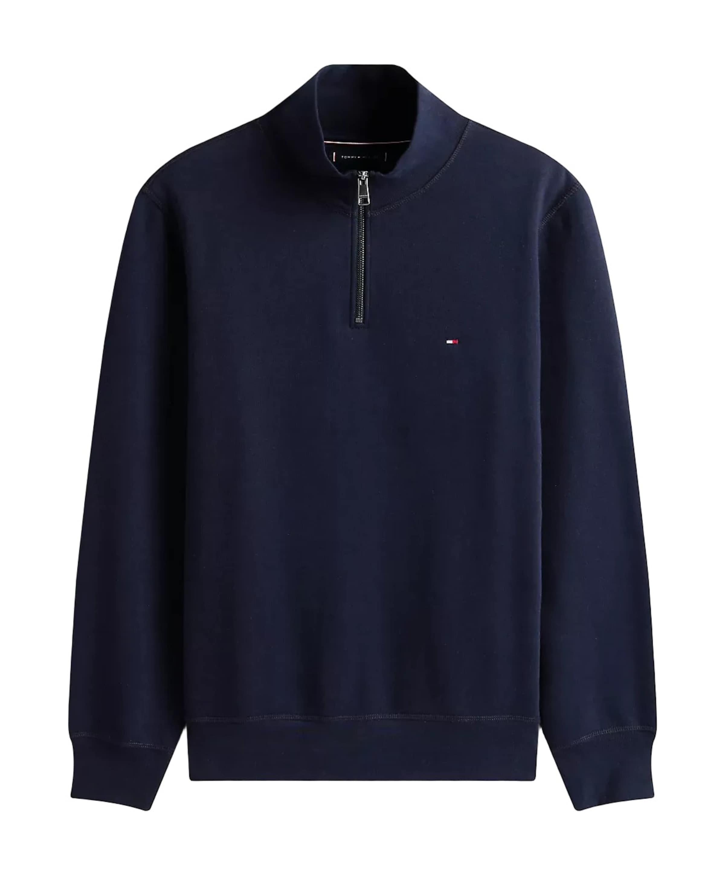 Heren trui met rits blauw