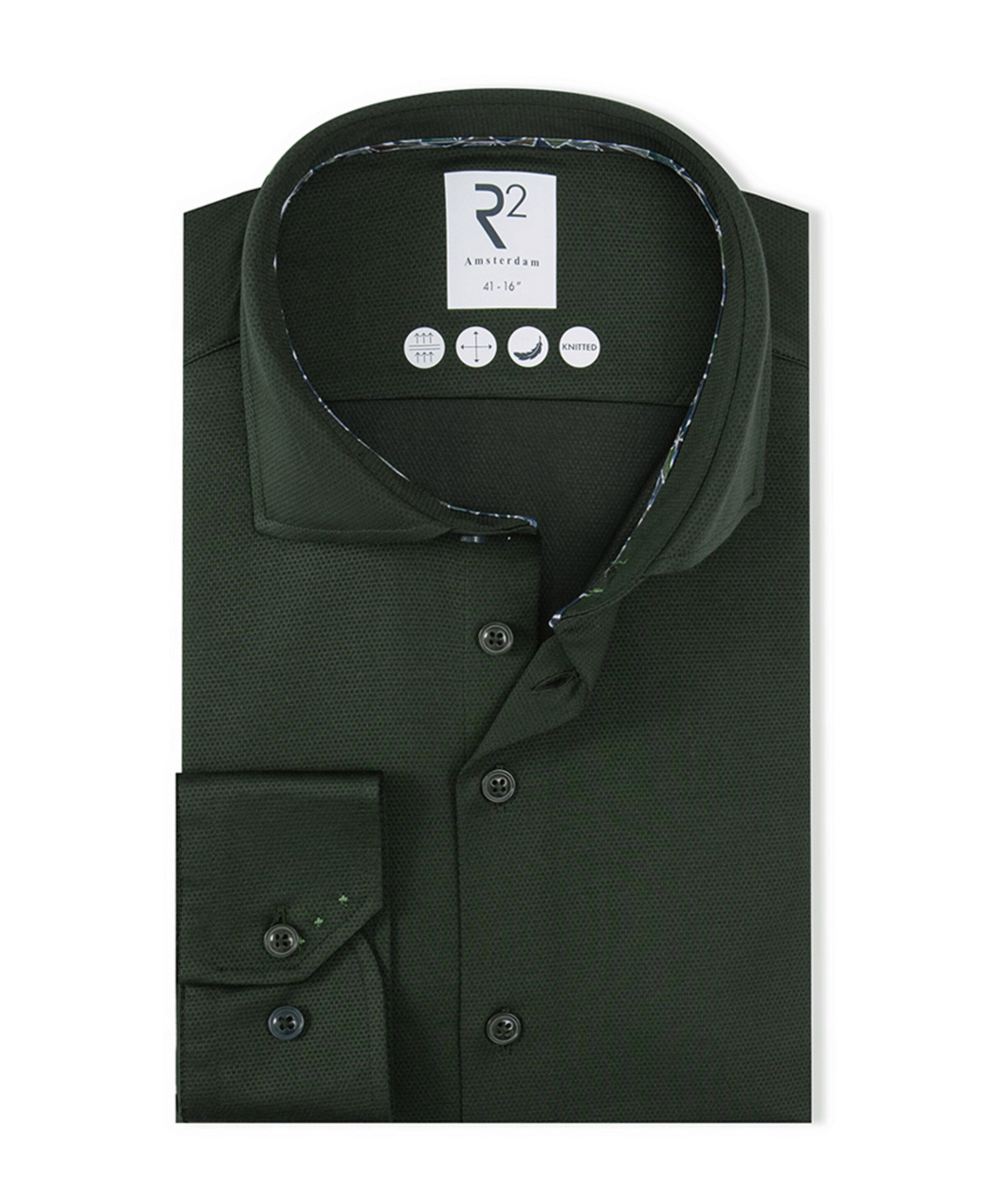 Overhemd lange mouw groen