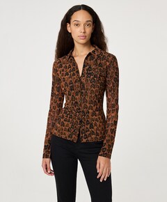 Dames blouse bruin